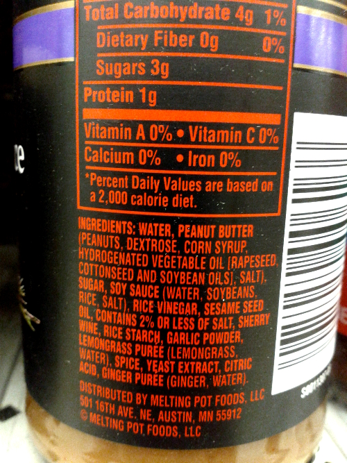 Peanut ingredient label | When Peanuts Attack