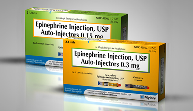 Mylan generic epinephrine autoinjectors